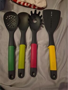 Lot 4 Joseph Joseph ELEVATE KITCHEN UTENSILS Silicone Spatula Turner Slotted